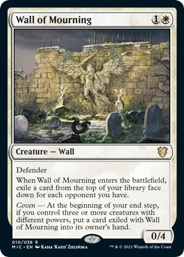 Image for Wall of Mourning (Commander: Innistrad: Midnight Hunt) (10) - Magic: The Gathering