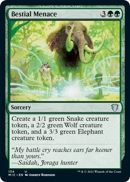 Image for Bestial Menace (Commander: Innistrad: Midnight Hunt) (134) - Magic: The Gathering