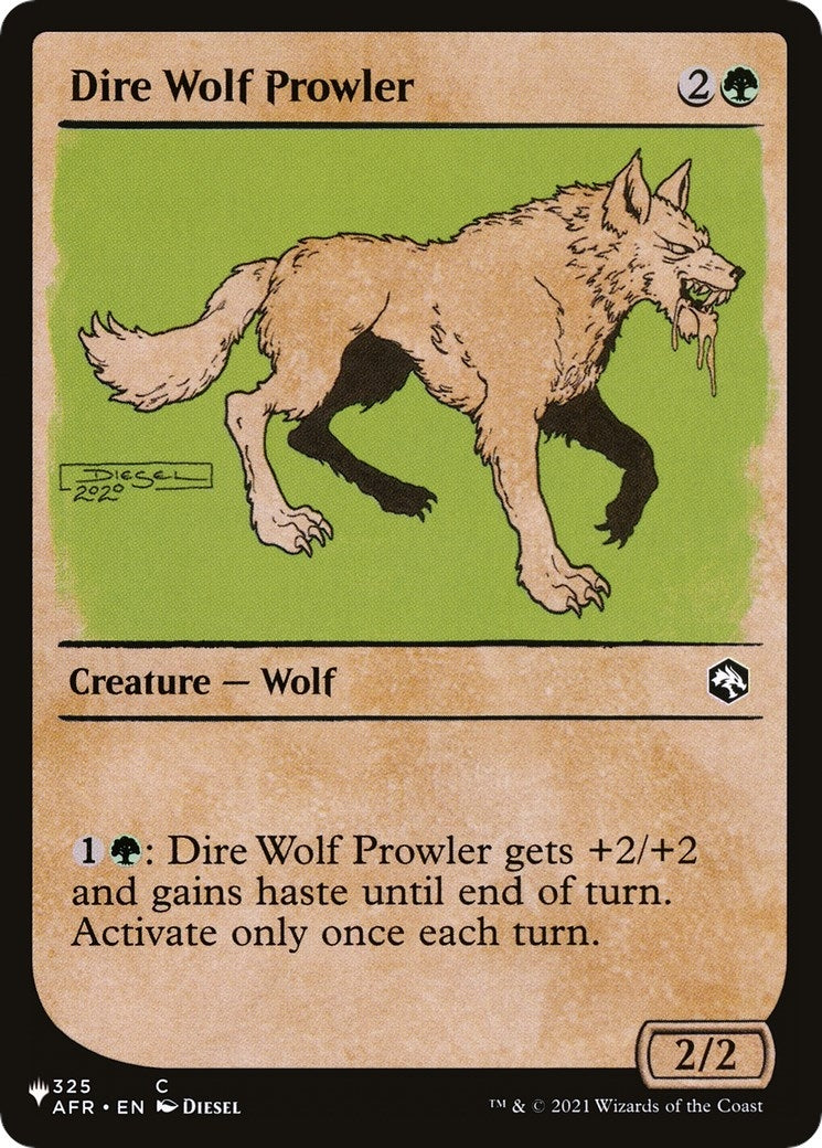 Image for Dire Wolf Prowler (Showcase) (The List Reprints) (325/281) - Magic: The Gathering