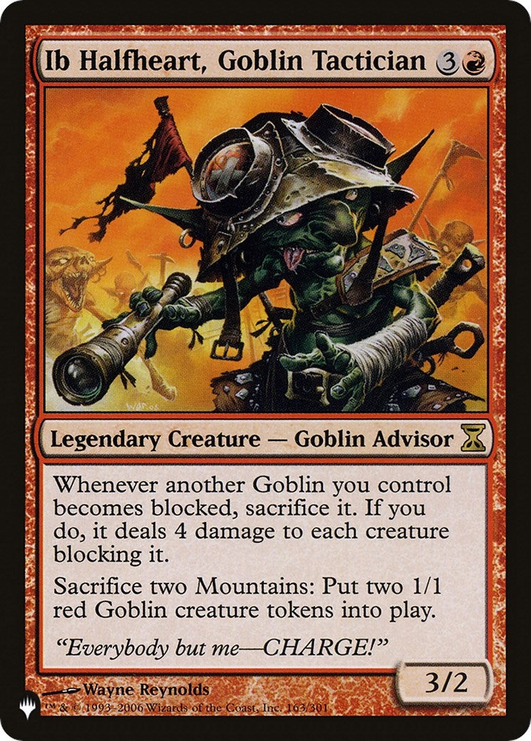 Image for Ib Halfheart, Goblin Tactician (The List Reprints) (163/301) - Magic: The Gathering