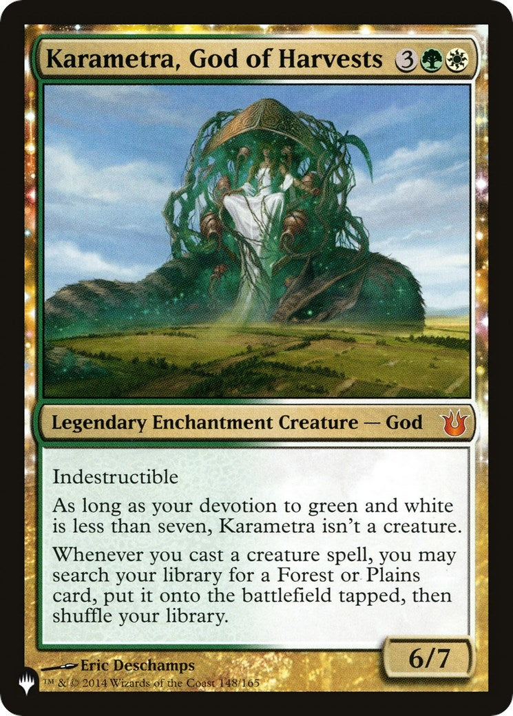 Image for Karametra, God of Harvests (The List Reprints) (148/165) - Magic: The Gathering