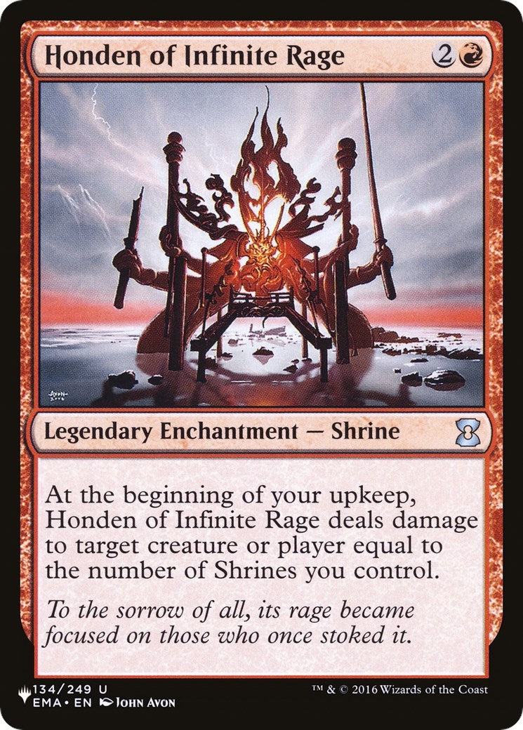 Image for Honden of Infinite Rage (The List Reprints) (134/249) - Magic: The Gathering