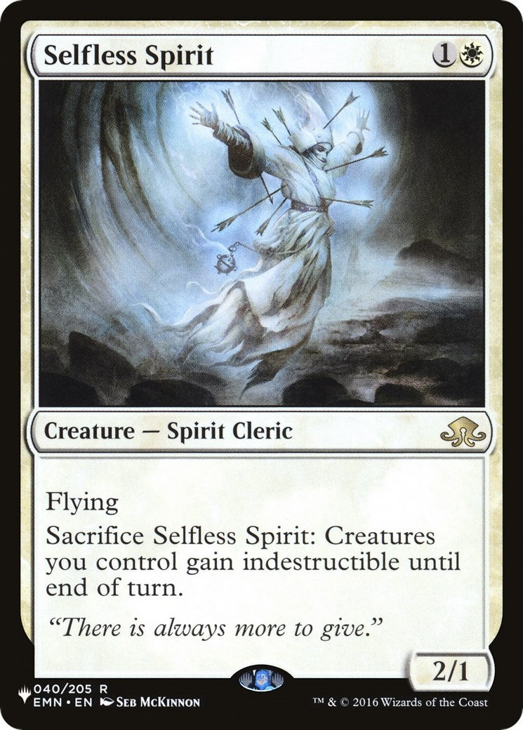 Image for Selfless Spirit (The List Reprints) (040/205) - Magic: The Gathering
