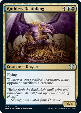 Image for Ruthless Deathfang (Commander: Innistrad: Midnight Hunt) (154) - Magic: The Gathering