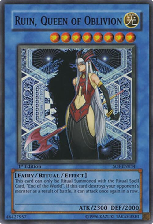 Image for Ruin, Queen of Oblivion (Shadow of Infinity) (SOI-EN034) - YuGiOh