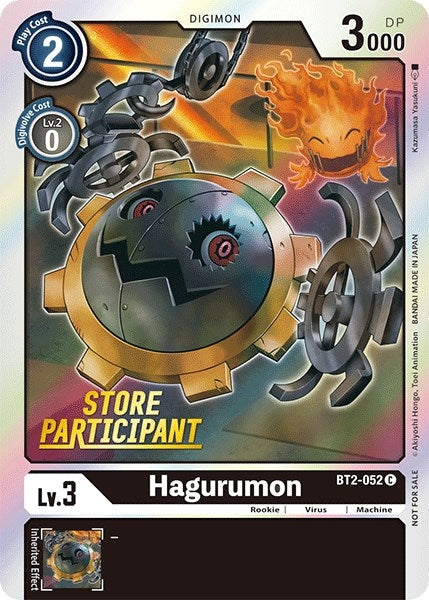 Image for Hagurumon - BT2-052 (Store Participant) (BT01-03A) (BT2-052 C) - Digimon Card Game