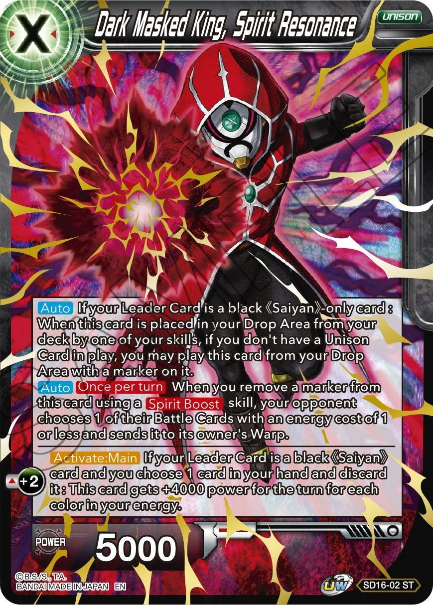 Image for Dark Masked King, Spirit Resonance (Gold Stamped) (Cross Spirits) (SD16-02) - Dragon Ball Super: Masters