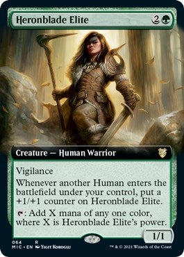 Image for Heronblade Elite (Extended Art) (Commander: Innistrad: Midnight Hunt) (64) - Magic: The Gathering