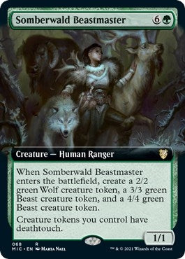 Image for Somberwald Beastmaster (Extended Art) (Commander: Innistrad: Midnight Hunt) (68) - Magic: The Gathering