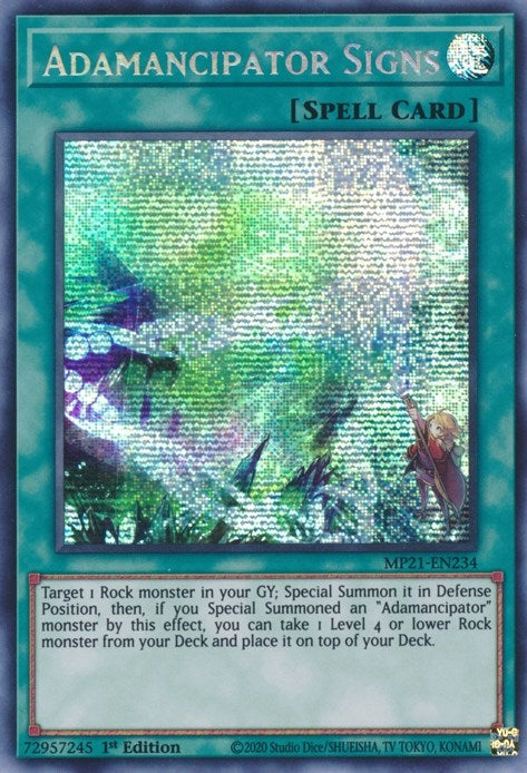 Image for Adamancipator Signs (2021 Tin of Ancient Battles) (MP21-EN234) - YuGiOh