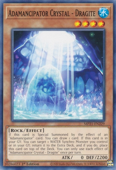 Image for Adamancipator Crystal - Dragite (2021 Tin of Ancient Battles) (MP21-EN229) - YuGiOh