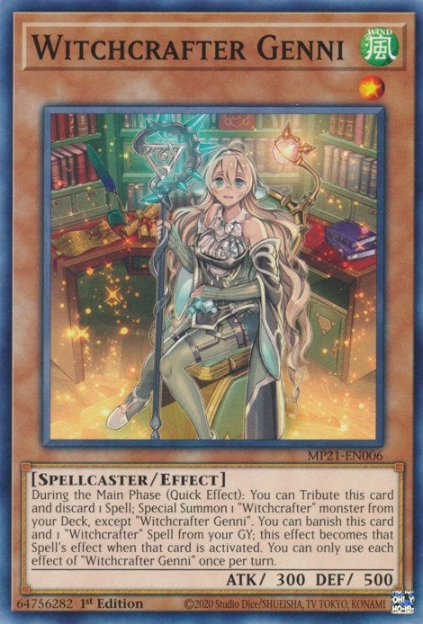 Image for Witchcrafter Genni (2021 Tin of Ancient Battles) (MP21-EN006) - YuGiOh