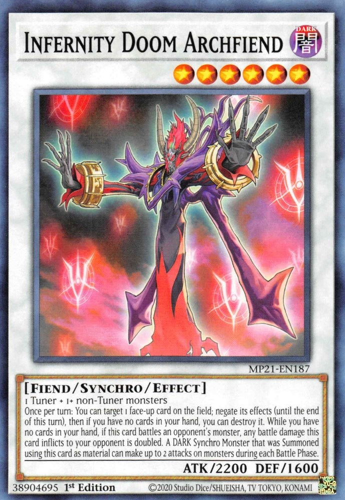Image for Infernity Doom Archfiend (2021 Tin of Ancient Battles) (MP21-EN187) - YuGiOh