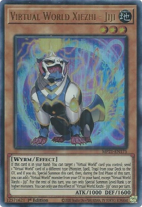 Image for Virtual World Xiezhi - Jiji (2021 Tin of Ancient Battles) (MP21-EN175) - YuGiOh
