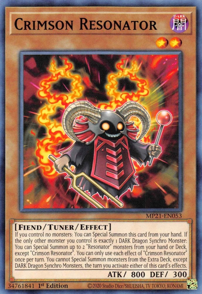 Image for Crimson Resonator (2021 Tin of Ancient Battles) (MP21-EN053) - YuGiOh