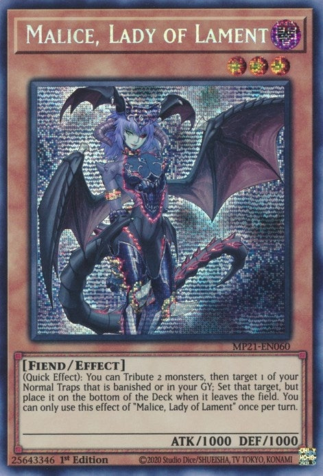 Image for Malice, Lady of Lament (2021 Tin of Ancient Battles) (MP21-EN060) - YuGiOh