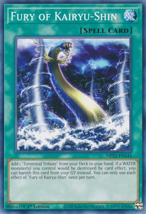 Image for Fury of Kairyu-Shin (2021 Tin of Ancient Battles) (MP21-EN145) - YuGiOh