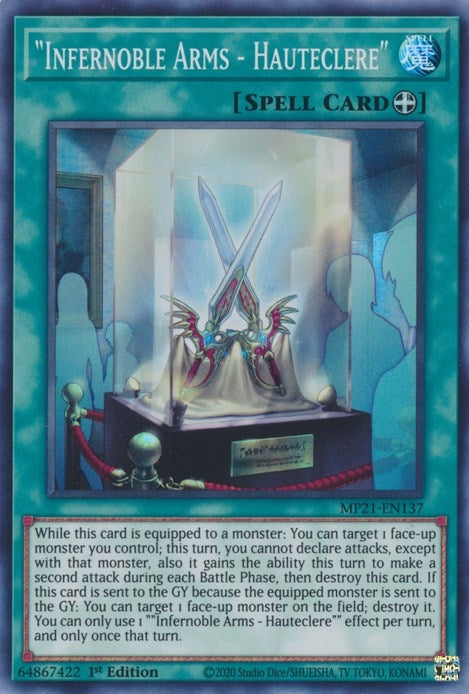 Image for "Infernoble Arms - Hauteclere" (2021 Tin of Ancient Battles) (MP21-EN137) - YuGiOh