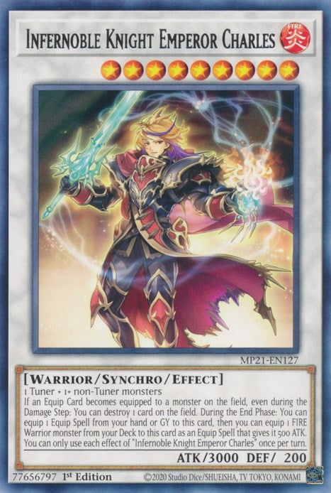 Image for Infernoble Knight Emperor Charles (2021 Tin of Ancient Battles) (MP21-EN127) - YuGiOh
