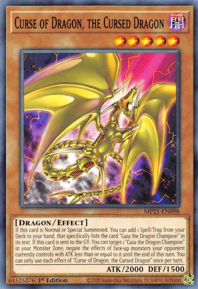 Image for Curse of Dragon, the Cursed Dragon (2021 Tin of Ancient Battles) (MP21-EN098) - YuGiOh