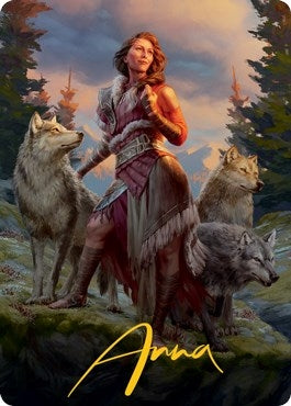 Image for Arlinn, the Pack's Hope Art Card (01/81) (Gold-Stamped Signature) (Art Series: Innistrad: Midnight Hunt) (1) - Magic: The Gathering