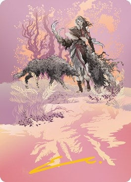 Image for Arlinn, the Pack's Hope Art Card (03/81) (Gold-Stamped Signature) (Art Series: Innistrad: Midnight Hunt) (3) - Magic: The Gathering