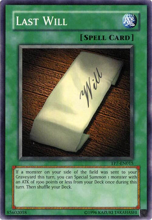 Image for Last Will (Tournament Pack 7) (TP7-EN015) - YuGiOh