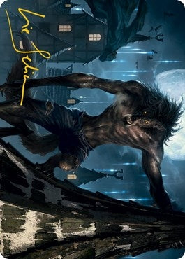 Image for Stalking Predator Art Card (Gold-Stamped Signature) (Art Series: Innistrad: Midnight Hunt) (40) - Magic: The Gathering