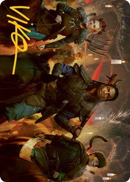 Image for Candlelit Cavalry Art Card (Gold-Stamped Signature) (Art Series: Innistrad: Midnight Hunt) (48) - Magic: The Gathering