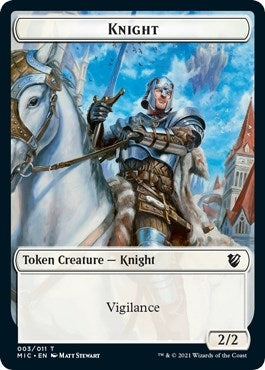 Image for Knight // Wolf Double-Sided Token (Commander: Innistrad: Midnight Hunt) (3 // 13) - Magic: The Gathering