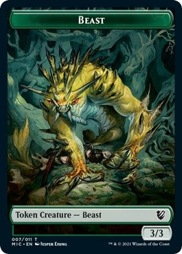 Image for Beast // Spider Double-Sided Token (Commander: Innistrad: Midnight Hunt) (7 // 11) - Magic: The Gathering
