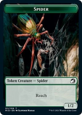 Image for Spider Token (Innistrad: Midnight Hunt) (11) - Magic: The Gathering