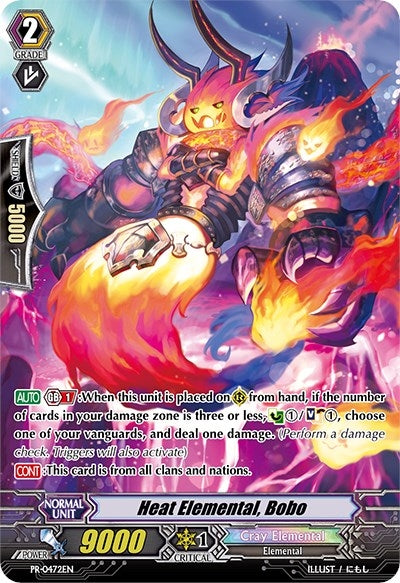 Image for Heat Elemental, Bobo (472) (Promo Cards) (PR/0472EN) - Cardfight Vanguard