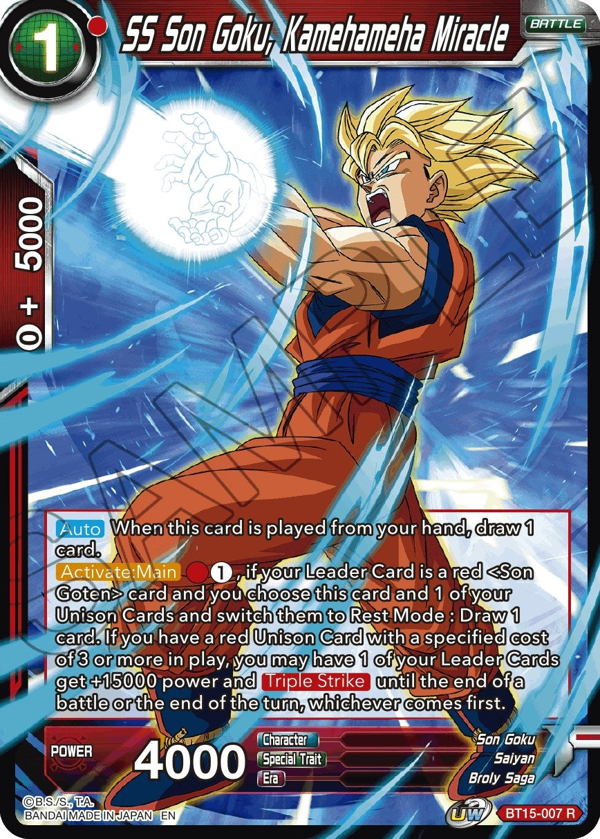 Image for SS Son Goku, Kamehameha Miracle (Saiyan Showdown) (BT15-007) - Dragon Ball Super: Masters