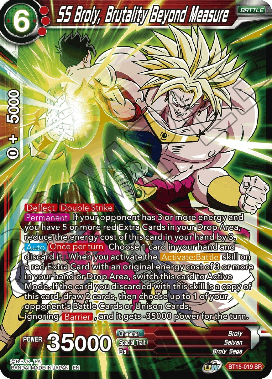 Image for SS Broly, Brutality Beyond Measure (Saiyan Showdown) (BT15-019) - Dragon Ball Super: Masters