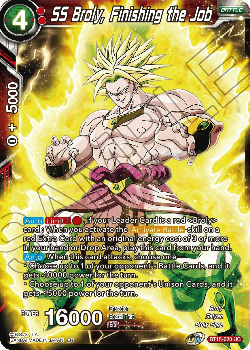 Image for SS Broly, Finishing the Job (Saiyan Showdown) (BT15-020) - Dragon Ball Super: Masters