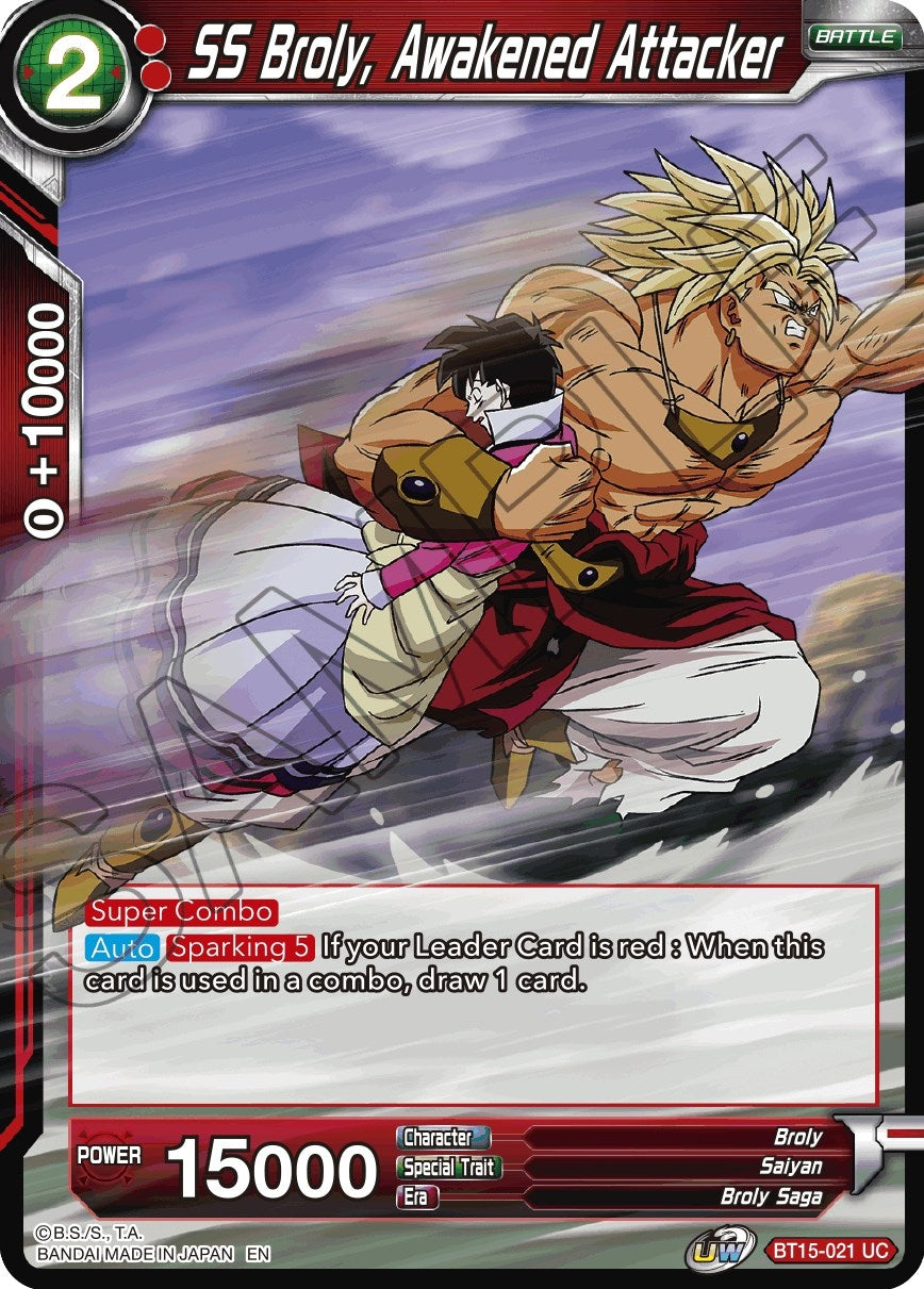 Image for SS Broly, Awakened Attacker (Saiyan Showdown) (BT15-021) - Dragon Ball Super: Masters