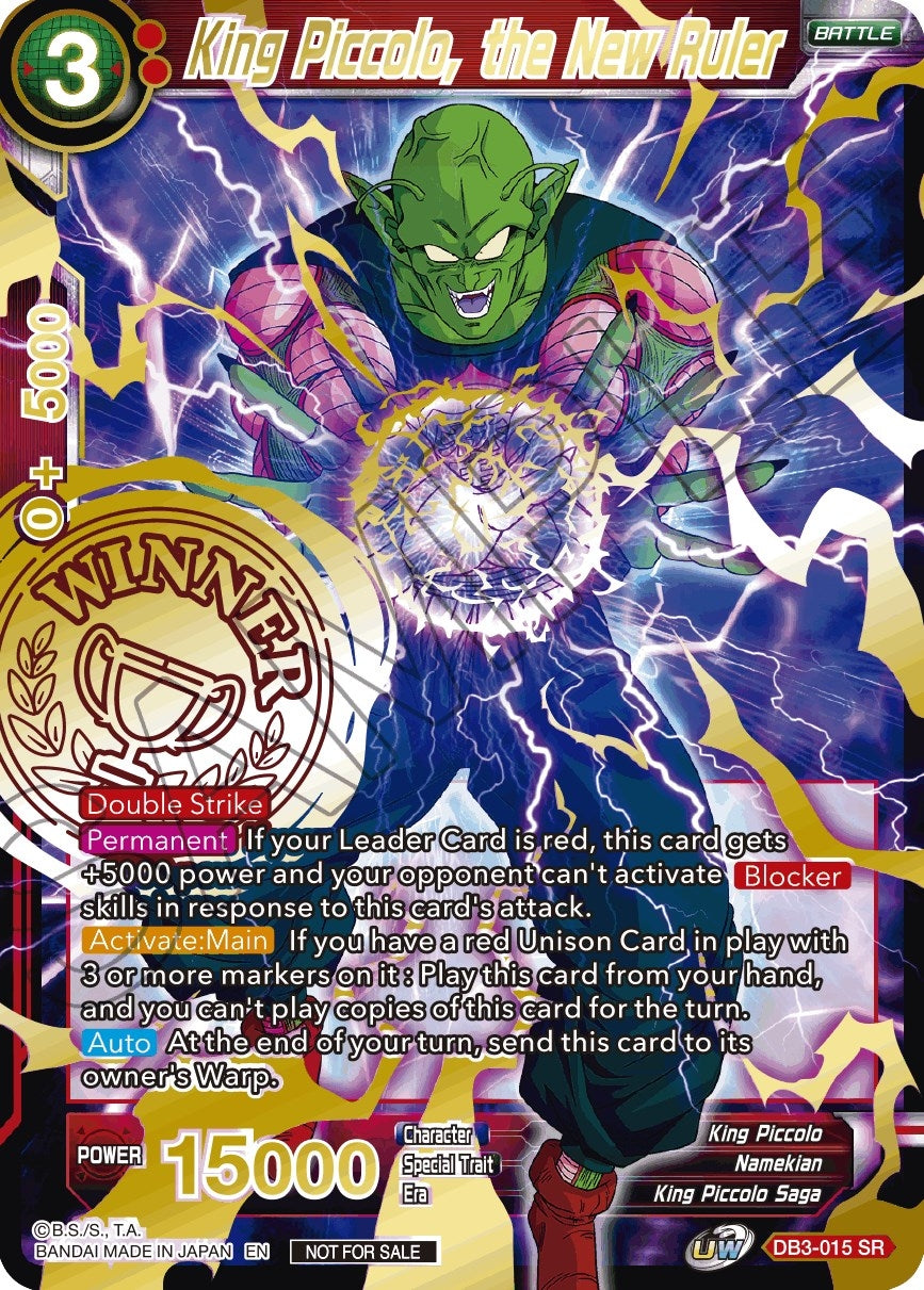 Image for King Piccolo, the New Ruler (Alternate Art Set 2021 Vol. 3) (Tournament Promotion Cards) (DB3-015) - Dragon Ball Super: Masters