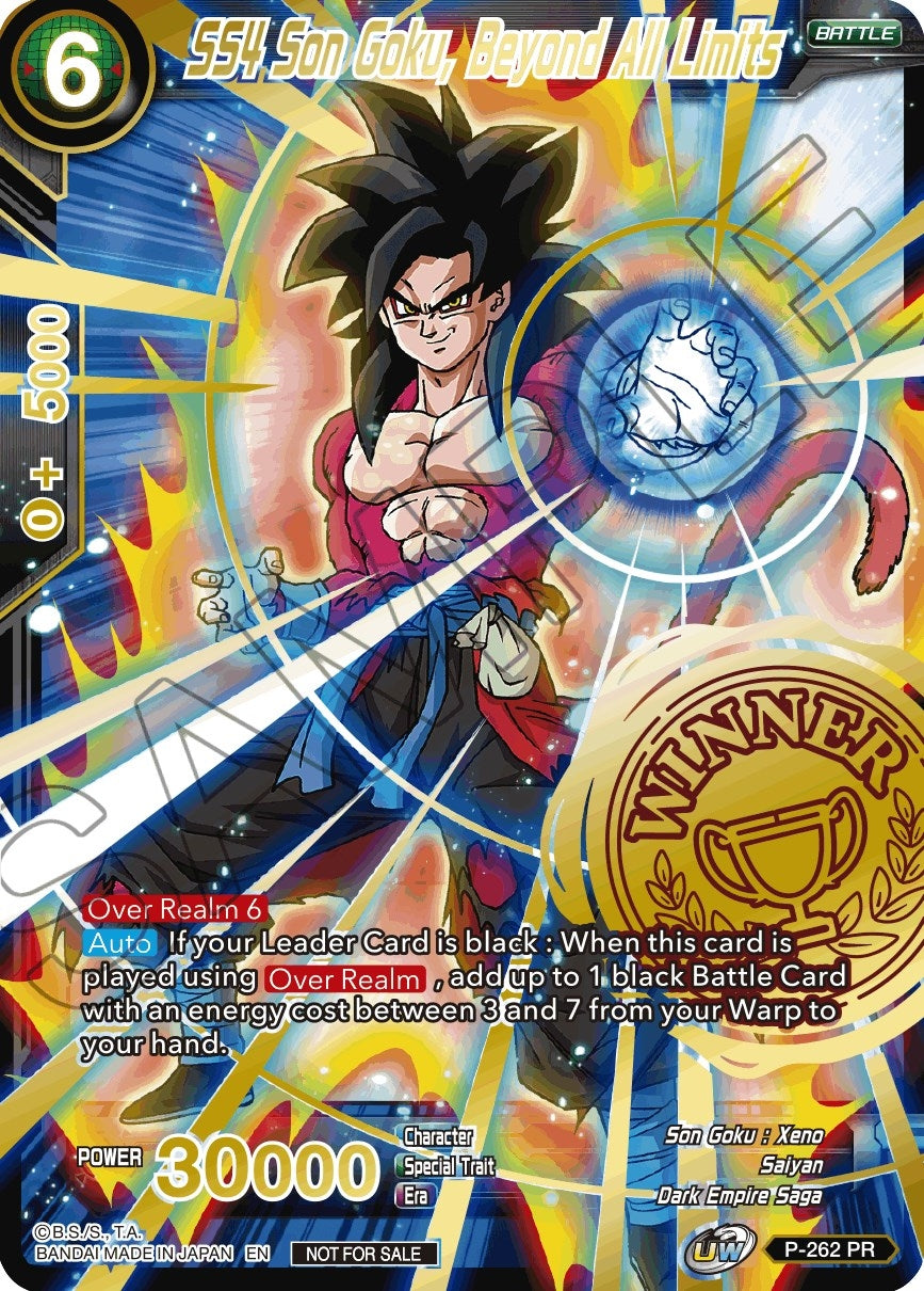 Image for SS4 Son Goku, Beyond All Limits (Alternate Art Set 2021 Vol. 3) (Tournament Promotion Cards) (P-262) - Dragon Ball Super: Masters
