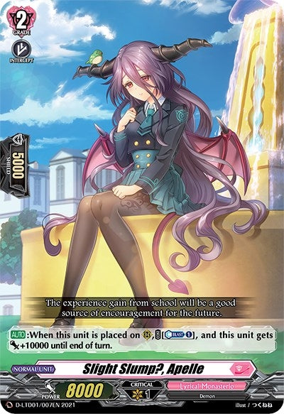 Image for Slight Slump?, Apelle (D-LTD01: Ahoy! Lyrical Monasterio!) (D-LTD01/007EN) - Cardfight Vanguard