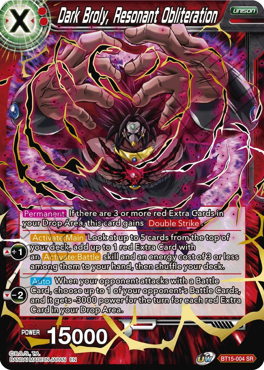 Image for Dark Broly, Resonant Obliteration (Saiyan Showdown) (BT15-004) - Dragon Ball Super: Masters
