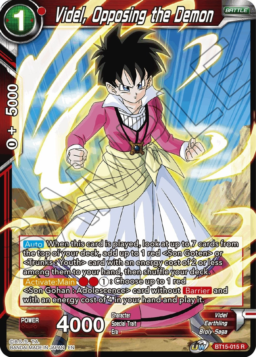 Image for Videl, Opposing the Demon (Saiyan Showdown) (BT15-015) - Dragon Ball Super: Masters