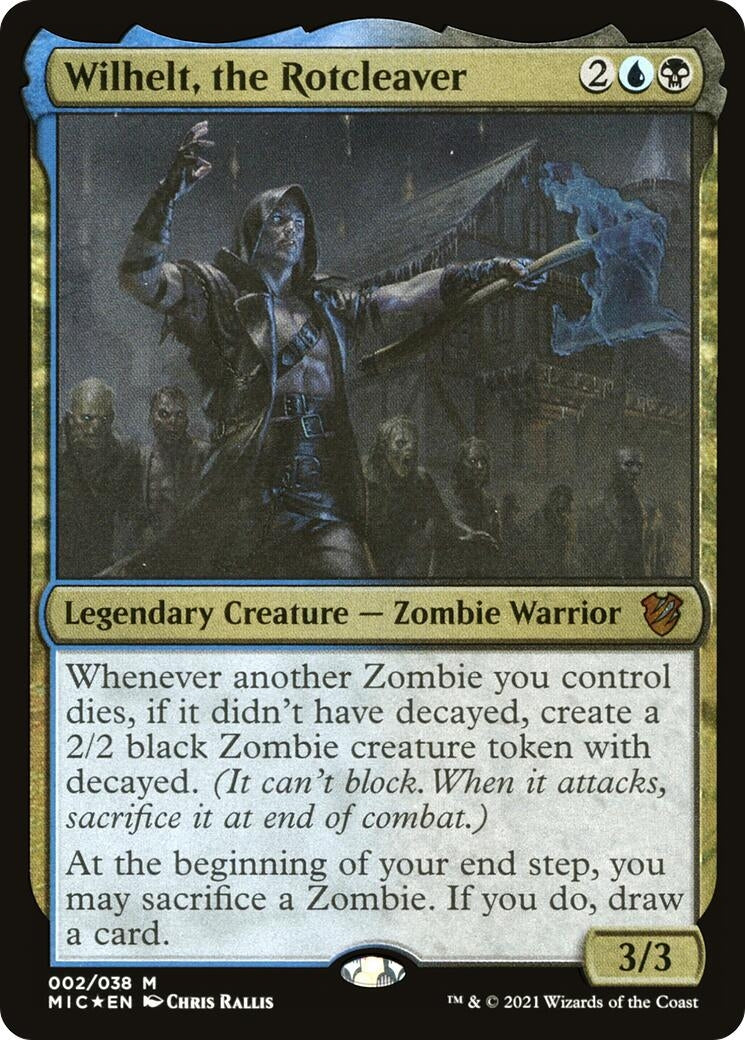 Image for Wilhelt, the Rotcleaver (Display Commander) - Thick Stock (Commander: Innistrad: Midnight Hunt) (2) - Magic: The Gathering
