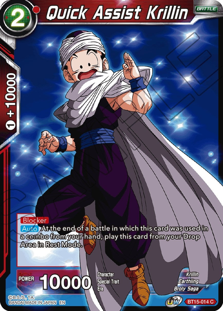 Image for Quick Assist Krillin (Saiyan Showdown) (BT15-014) - Dragon Ball Super: Masters
