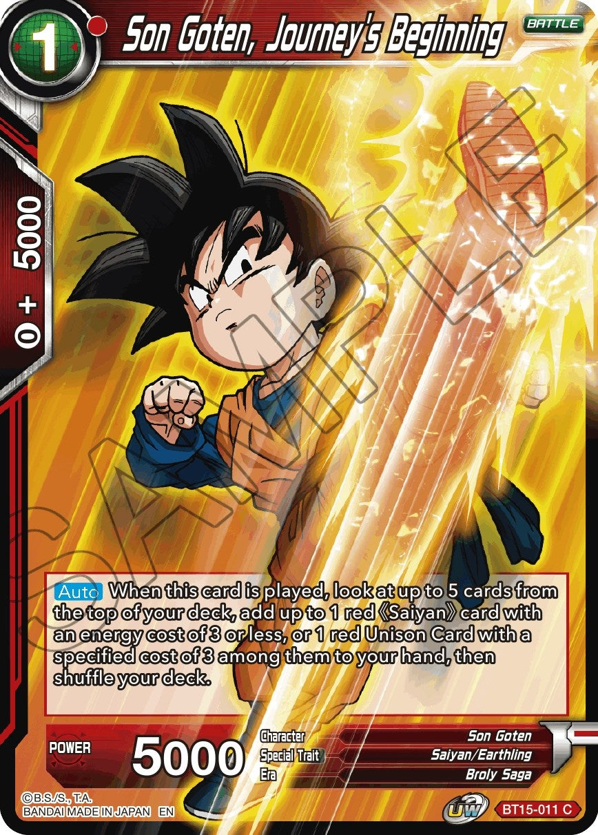 Image for Son Goten, Journey's Beginning (Saiyan Showdown) (BT15-011) - Dragon Ball Super: Masters