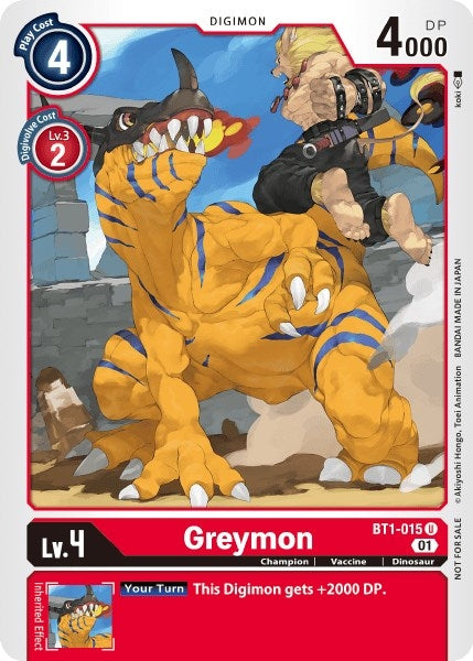 Image for Greymon - BT1-015 (Tamer Party Vol. 3 Promo) (BT01-03A) (BT1-015 U) - Digimon Card Game