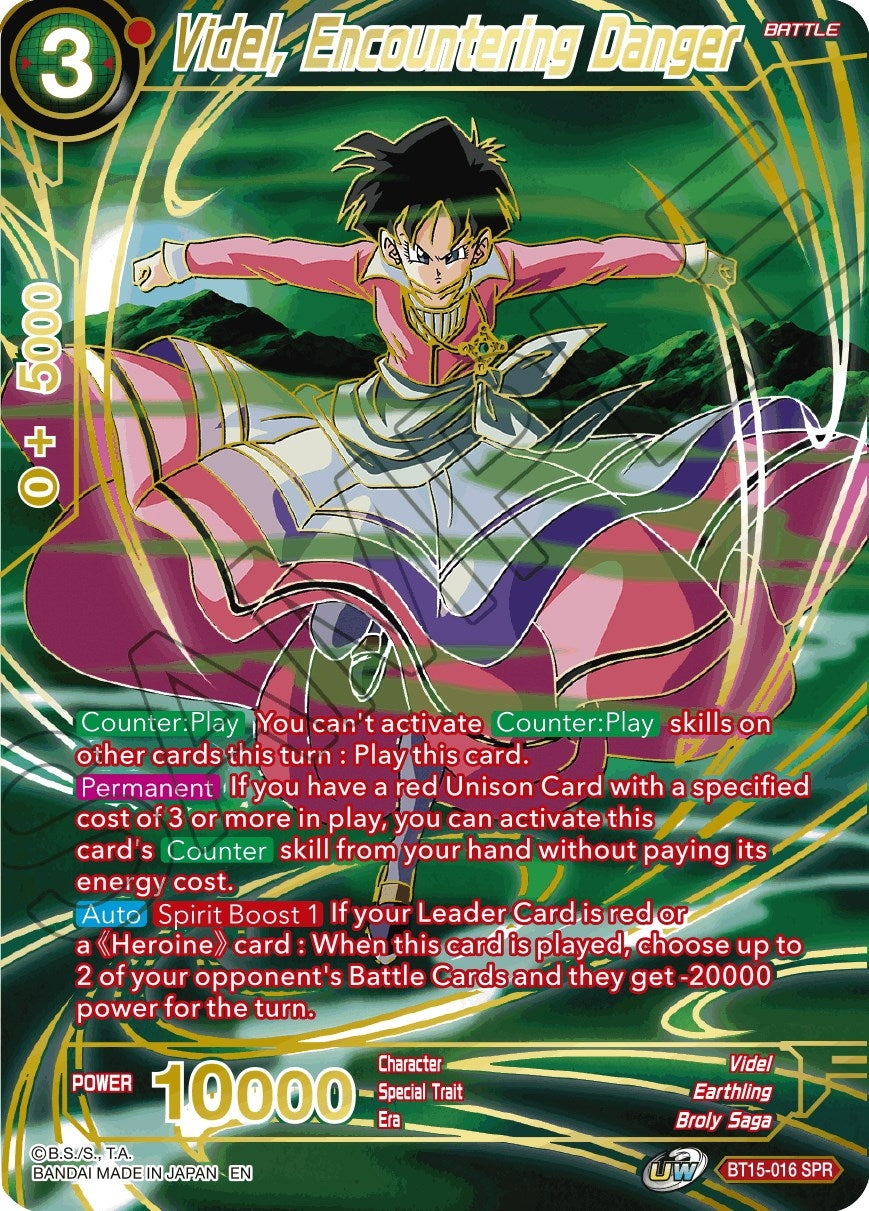 Image for Videl, Encountering Danger (SPR) (Saiyan Showdown) (BT15-016) - Dragon Ball Super: Masters