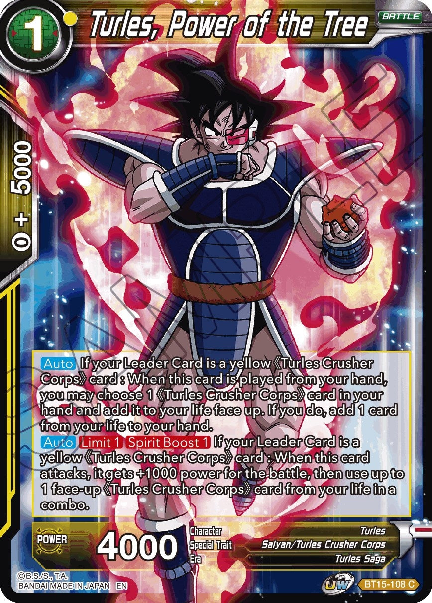 Image for Turles, Power of the Tree (Saiyan Showdown) (BT15-108) - Dragon Ball Super: Masters