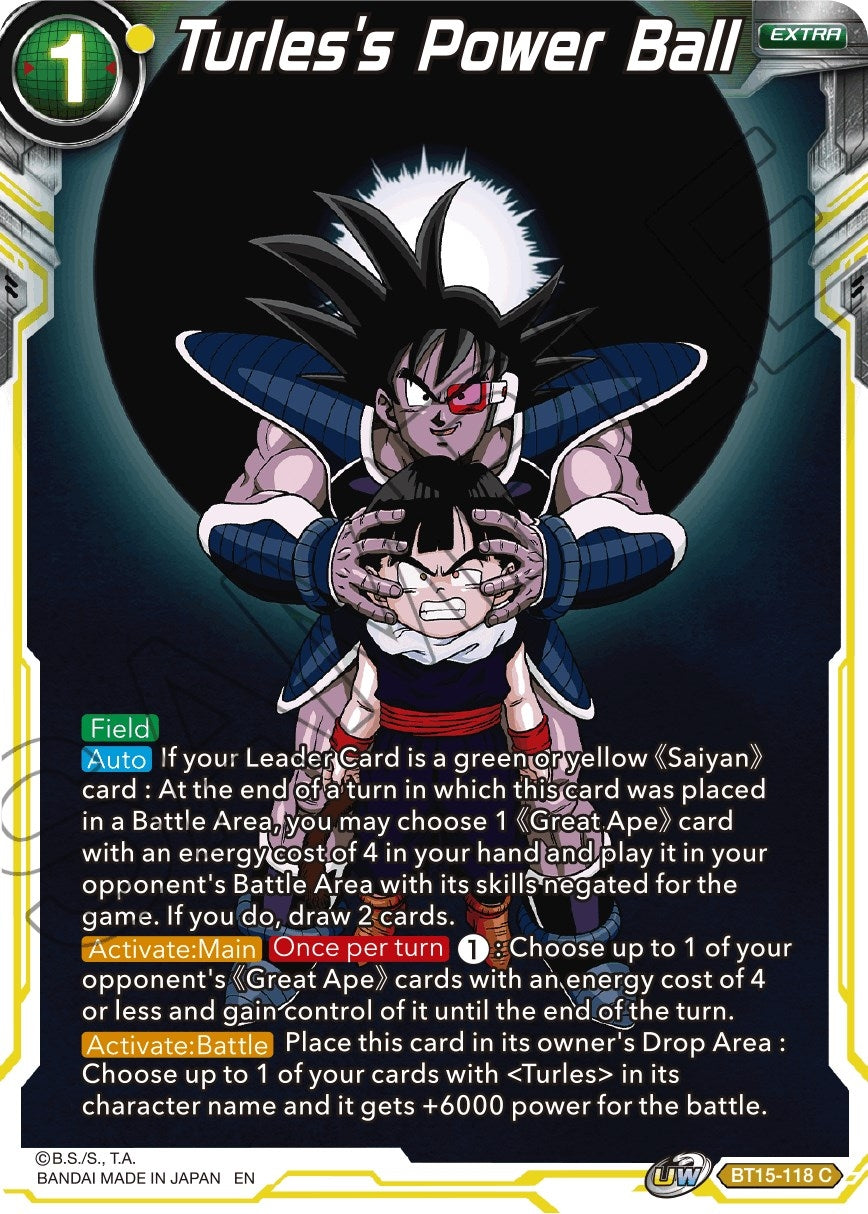 Image for Turles's Power Ball (Saiyan Showdown) (BT15-118) - Dragon Ball Super: Masters