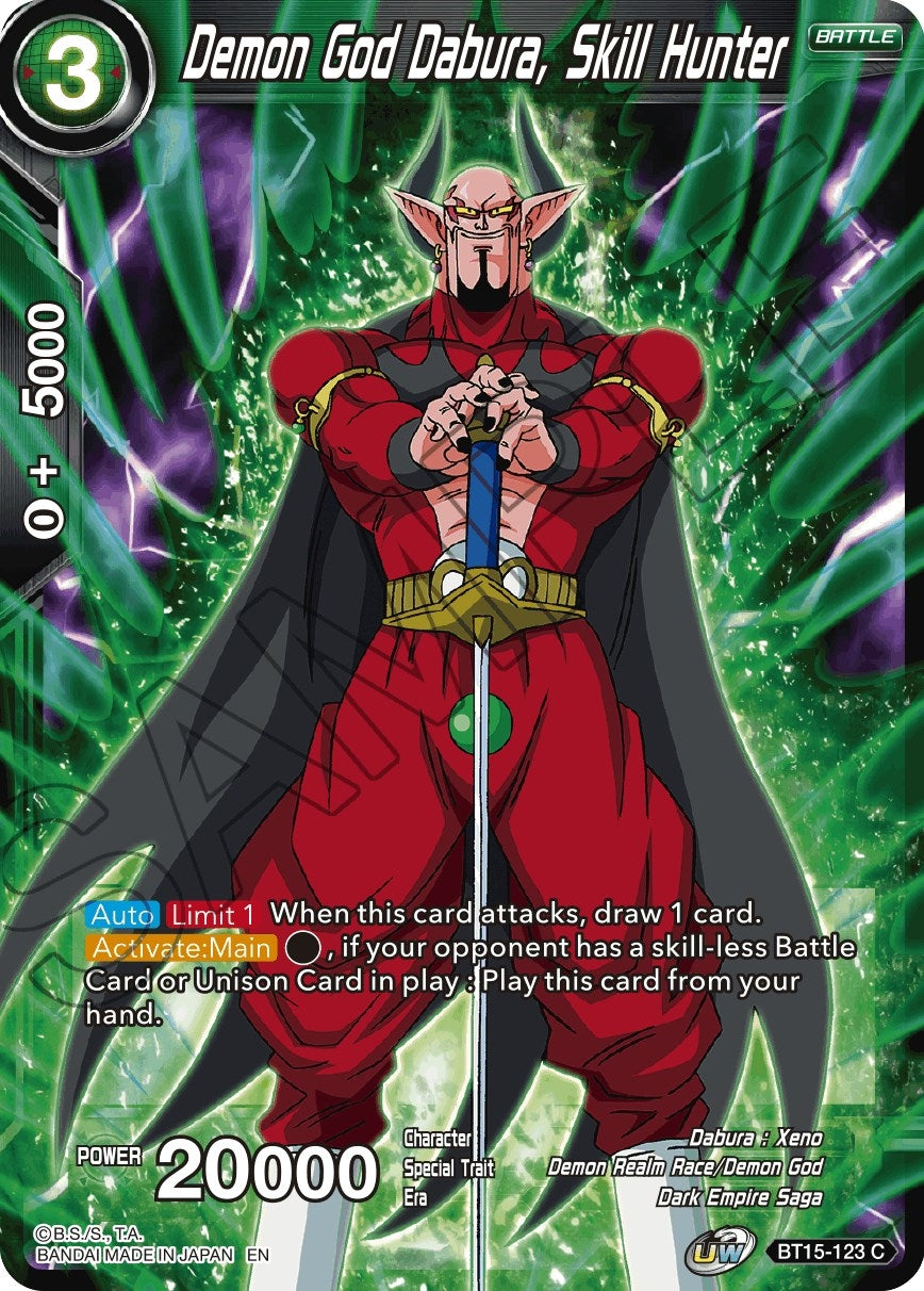 Image for Demon God Dabura, Skill Hunter (Saiyan Showdown) (BT15-123) - Dragon Ball Super: Masters